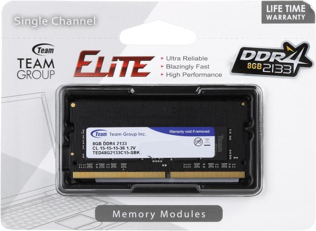 Team Elite 8GB 260-Pin DDR4 SO-DIMM DDR4 2133 (PC4 17000) Laptop