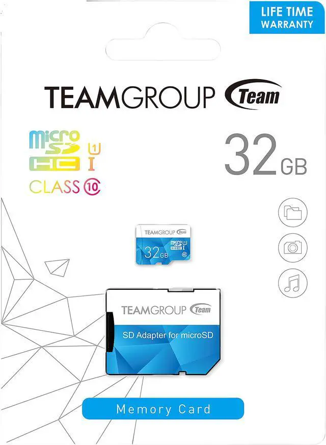 Alt view image 3 of 3 - Team Group 32GB Color microSDHC UHS-I/U1 Class 10 Memory Card with Adapter, Speed Up to 80MB/s (TCUSDH32GUHS40)