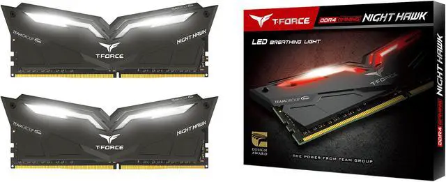 Alt view image 4 of 4 - Team T-Force Night Hawk 16GB (2 x 8GB) DDR4 3000 (PC4 24000) Memory (Desktop Memory) Model THWD416G3000HC16CDC01