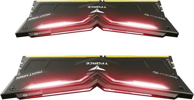Alt view image 3 of 4 - Team T-Force Night Hawk 32GB (2 x 16GB) DDR4 3200 (PC4 25600) Memory (Desktop Memory) Model THRD432G3200HC16CDC01