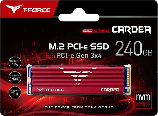 Alt view image 4 of 4 - Team Group T-Force Cardea M.2 2280 240GB PCI-e 3.0 x4 with NVMe 1.2 MLC Internal Solid State Drive (SSD) TM8FP2240G0C110