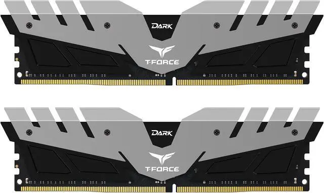 Main image of Team T-Force DARK 32GB (2 x 16GB) DDR4 2666 (PC4 21300) Desktop Memory Model TDGED432G2666HC15BDC01