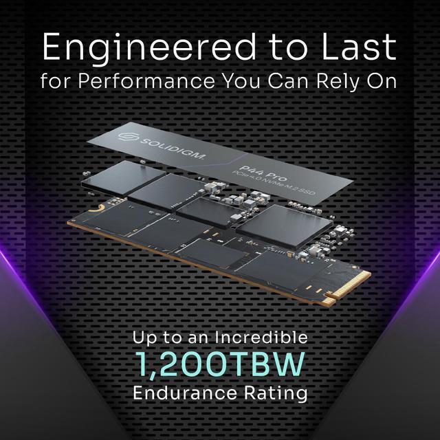Alt view image 8 of 8 - Solidigm P44 Pro 2TB M.2 2280 PCIe 4.0 NVMe Gen4 Gaming TLC Internal Solid State Drive (SSD) SSDPFKKW020X7X1