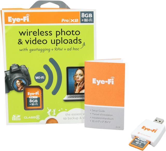 Alt view image 9 of 9 - Eye-Fi Pro X2 8GB Secure Digital High-Capacity (SDHC) Wi-Fi Flash Card Model EYEFI8PC