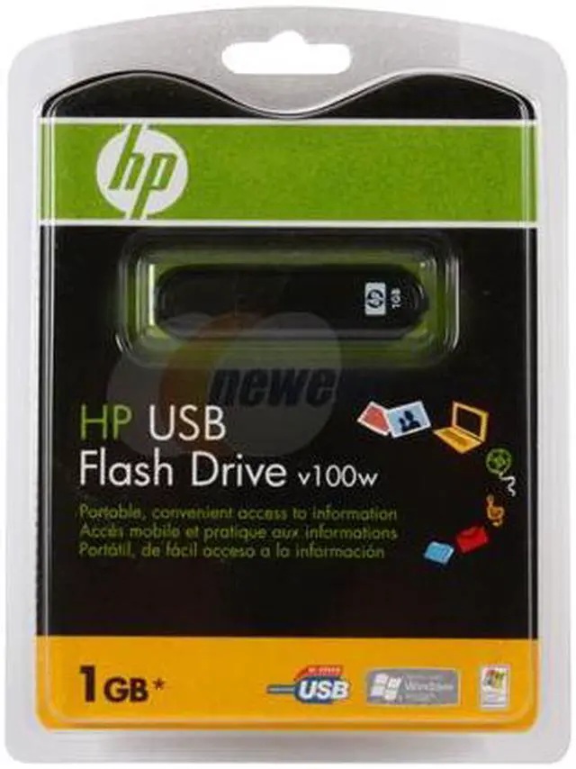 Alt view image 2 of 2 - HP 1GB Flash Drive (USB2.0 Portable) P-FD1GB-HPV100W-FS