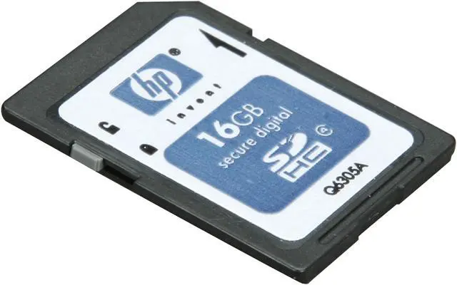 Alt view image 2 of 4 - HP 16GB Secure Digital High-Capacity (SDHC) Flash Card Model Q6305A-EF