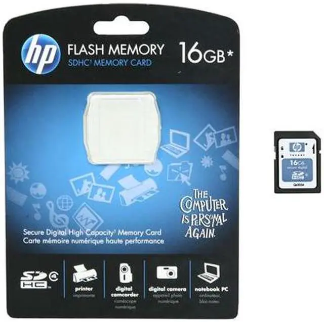Alt view image 4 of 4 - HP 16GB Secure Digital High-Capacity (SDHC) Flash Card Model Q6305A-EF