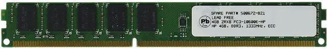 Main image of HP 4GB 240-Pin DDR3 SDRAM ECC Unbuffered DDR3 1333 (PC3 10600) System Specific Memory Model 500672-B21-R