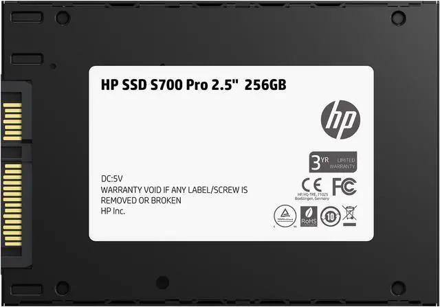 Alt view image 4 of 6 - HP S700 Pro 2.5" 256GB SATA III 3D NAND Internal Solid State Drive (SSD) 2AP98AA#ABL