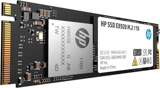 Alt view image 2 of 5 - HP EX920 M.2 1TB PCIe 3.0 x4 NVMe 3D TLC NAND Internal Solid State Drive (SSD) 2YY47AA#ABC