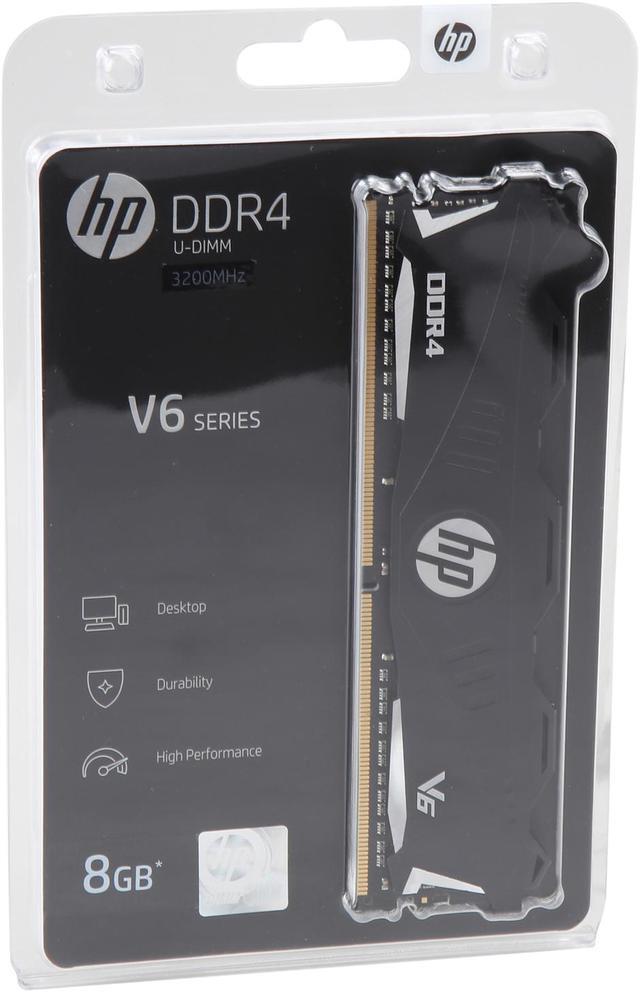 Alt view image 3 of 3 - HP V6 8GB 288-Pin DDR4 SDRAM DDR4 3200 (PC4 25600) Desktop Memory Model 7EH67AA#ABC (BLACK)