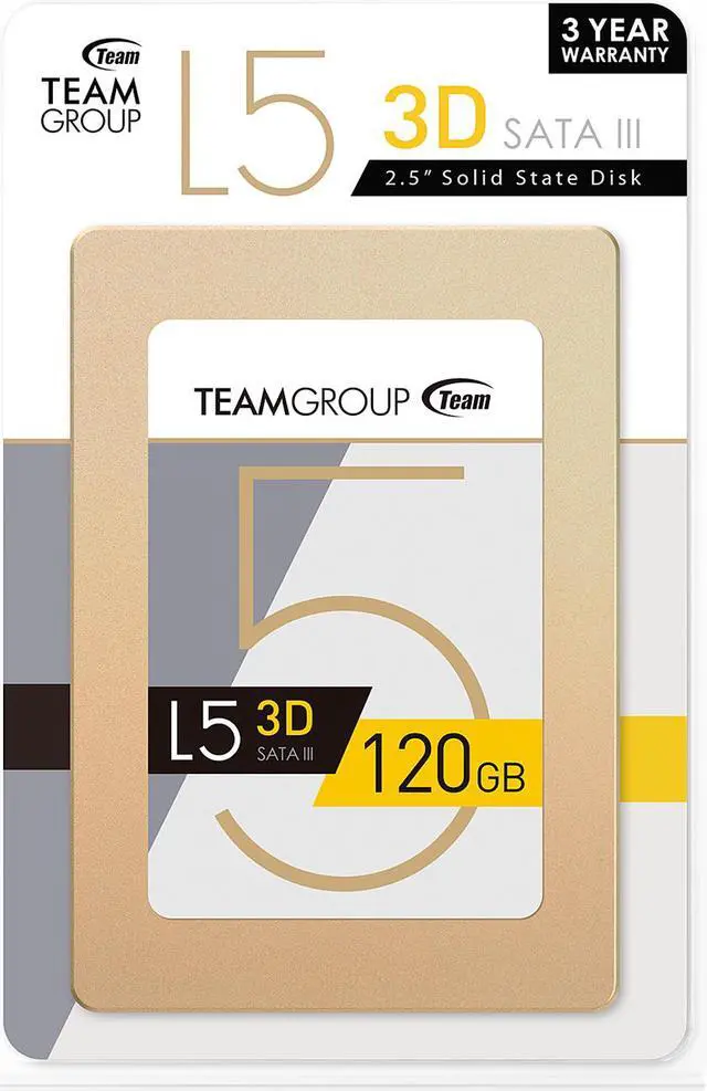 Alt view image 4 of 3 - Team Group L5 3D 2.5" 120GB SATA III 3D NAND Internal Solid State Drive (SSD) T253TD120G3C101