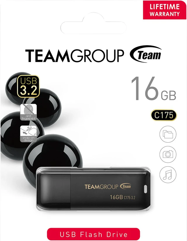 Alt view image 6 of 6 - TEAM 16GB C175 USB 3.2 Gen 1 Flash Drive, Speed Up to 75MB/s (TC175316GB01)