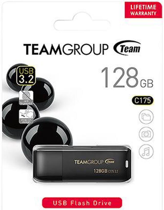 Alt view image 4 of 4 - TEAMGROUP C175 128GB USB 3.2 Gen 1 Flash Drive Rounded Streamlined Unibody Design Black Pearl Seamless Construction Matte and Glossy Finish, Speed Up to 100MB/s (TC1753128GB01)