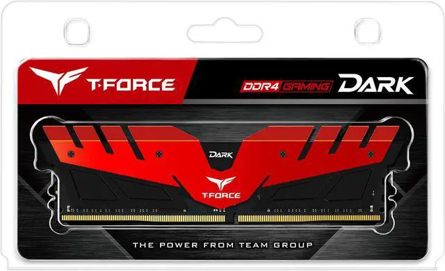 Alt view image 5 of 5 - Team T-Force DARK 16GB DDR4 2666 (PC4 21300) Desktop Memory Model TDRED416G2666HC15B01