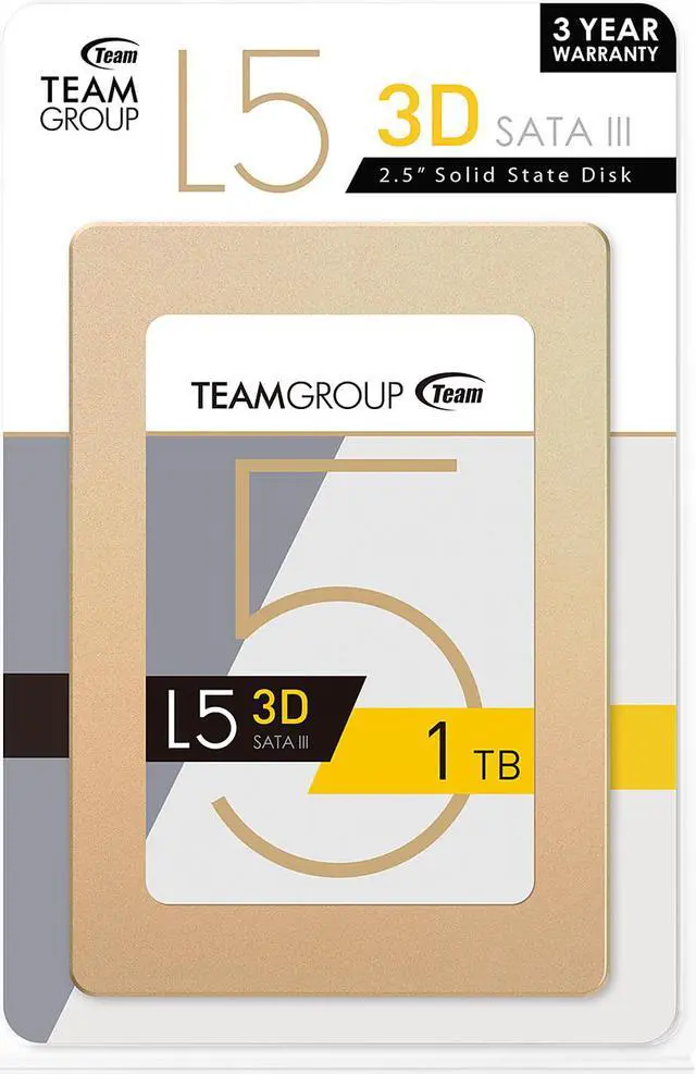 Alt view image 4 of 3 - Team Group L5 3D 2.5" 1TB SATA III 3D NAND Internal Solid State Drive (SSD) T253TD001T3C101