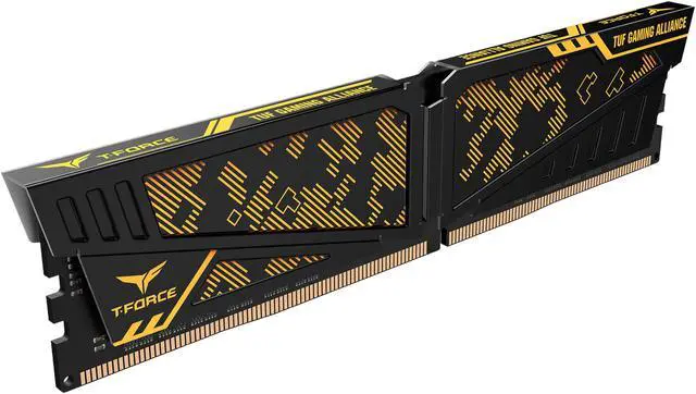 Alt view image 2 of 4 - Team T-FORCE VULCAN TUF Gaming Alliance 16GB (2 x 8GB) DDR4 2400 (PC4 19200) Desktop Memory Model TLTYD416G2400HC14DC01