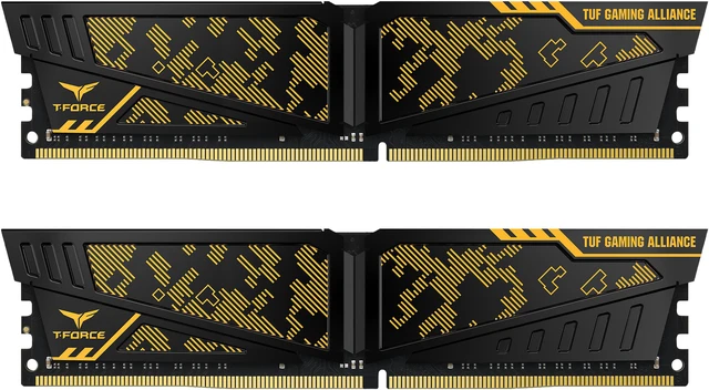 Main image of Team T-FORCE VULCAN TUF Gaming Alliance 32GB (2 x 16GB) DDR4 2400 (PC4 19200) Desktop Memory Model TLTYD432G2400HC15BDC01