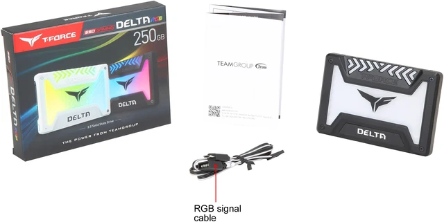 Alt view image 7 of 7 - Team Group T-FORCE DELTA RGB SSD 2.5" 250GB SATA III Internal RGB Solid State Drive (For MB with 5V ADD Header)
