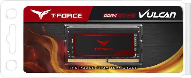 Alt view image 3 of 3 - Team T-Force Vulcan 8GB 260-Pin DDR4 SO-DIMM DDR4 2666 (PC4 21300) Laptop Memory Model TLRD48G2666HC18F-S01