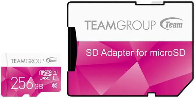 Alt view image 2 of 3 - Team Group 256GB Color microSDXC UHS-I/U1 Class 10 Memory Card with Adapter, Speed Up to 80MB/s (TCUSDX256GUHS46)