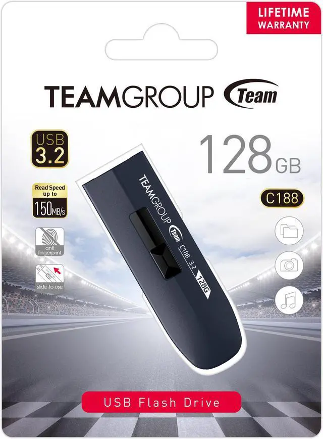 Alt view image 4 of 4 - TEAM 128GB C188 USB 3.2 Gen1 Flash Drive, Speed Up to 150MB/s (TC1883128GL01)