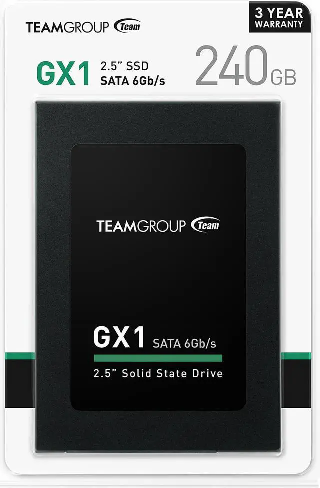 Alt view image 3 of 3 - Team Group GX1 2.5" 240GB SATA III 3D NAND TLC Internal Solid State Drive (SSD) T253X1240G0C101