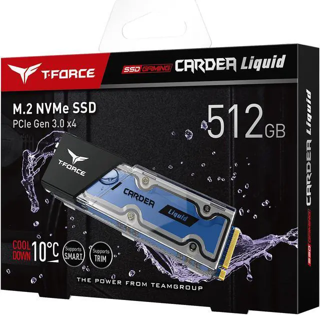 Alt view image 4 of 4 - Team Group T-Force Cardea Liquid M.2 2280 512GB PCIe 3.0 x4 with NVMe 1.3 Internal Solid State Drive (SSD) TM8FP5512G0C119