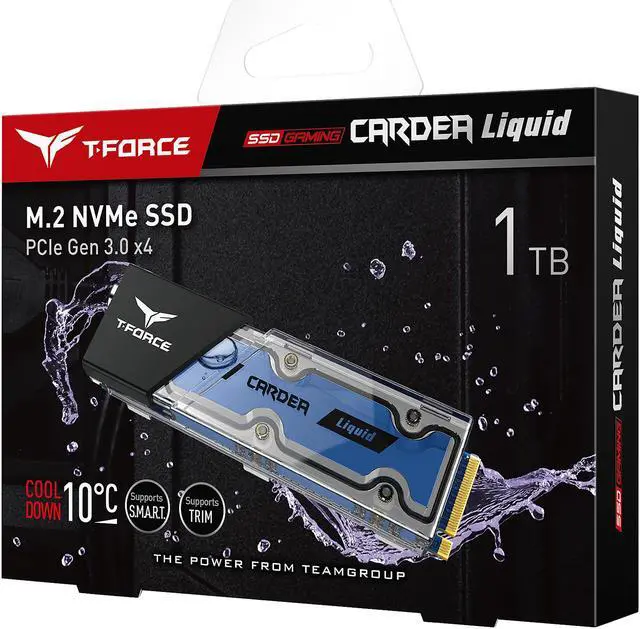 Alt view image 4 of 4 - Team Group T-Force Cardea Liquid M.2 2280 1TB PCIe 3.0 x4 with NVMe 1.3 Internal Solid State Drive (SSD) TM8FP5001T0C119