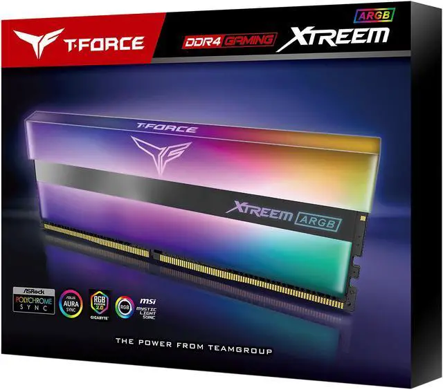 Alt view image 7 of 7 - Team T-Force XTREEM ARGB 16GB (2 x 8GB) 288-Pin PC RAM DDR4 3200 (PC4 25600) Desktop Memory Model TF10D416G3200HC14BDC01