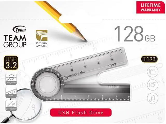 Alt view image 4 of 6 - Team Group 128GB T193 Stationery USB Flash Drive, Speed Up to 90MB/s (TT193128GF01)