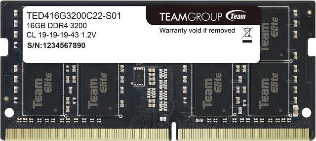 Team Elite 16GB 260-Pin DDR4 SO-DIMM DDR4 3200 (PC4 25600) Laptop