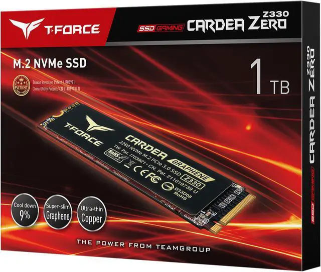 Alt view image 5 of 5 - Team Group T-FORCE CARDEA ZERO Z330 M.2 2280 1TB PCIe Gen3 x4 with NVMe 1.3 Internal Solid State Drive (SSD) TM8FP8001T0C311