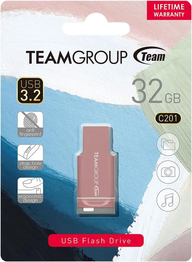 Alt view image 4 of 4 - TEAM 32GB C201 USB 3.2 Flash Drive, Speed Up to 90MB/s (TC201332GK01)