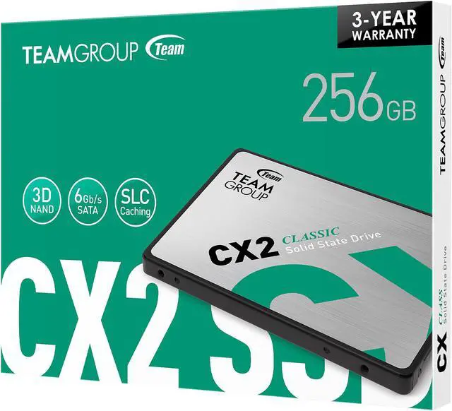 Alt view image 4 of 4 - Team Group CX2 2.5" 256GB SATA III 3D NAND Internal Solid State Drive (SSD) T253X6256G0C101
