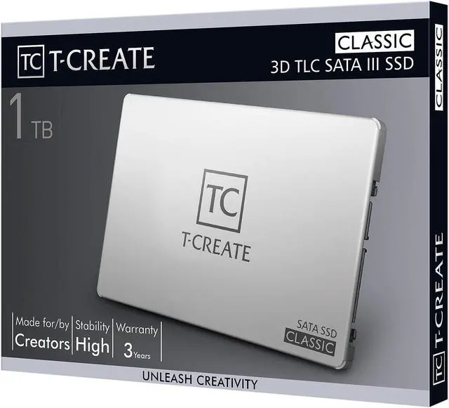 Alt view image 4 of 4 - Team Group T-CREATE CLASSIC 2.5" 1TB SATA III 3D TLC Internal Solid State Drive (SSD) T253TA001T3C601
