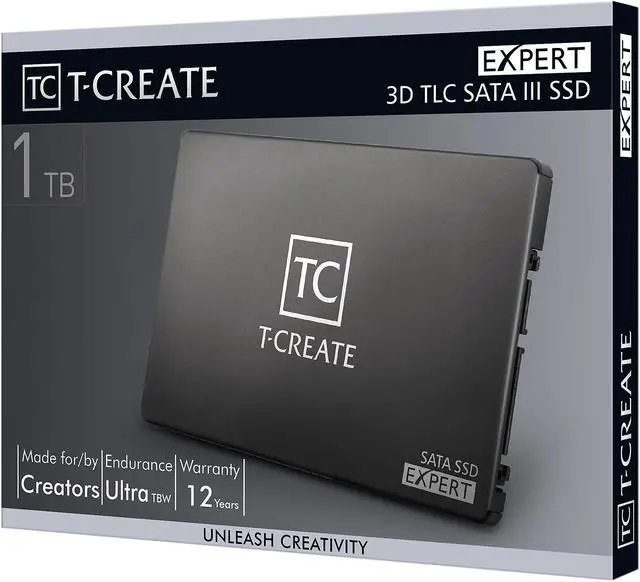 Alt view image 4 of 4 - Team Group T-CREATE EXPERT 2.5" 1TB SATA III 3D TLC Internal Solid State Drive (SSD) T253TE001T3C701