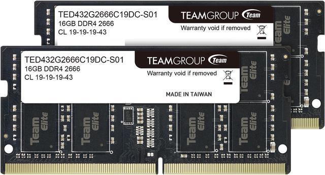 16GB SODIMM / PC4-19200 / DDR4 2666 Mhz / CL 19 / 1.2v