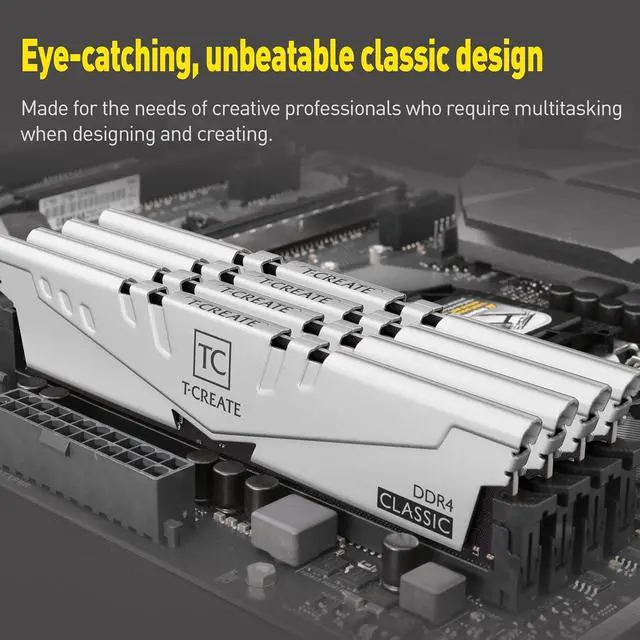 Alt view image 2 of 4 - Team T-Create Classic 10 LAYERS 32GB (2 x 16GB) 288-Pin DDR4 SDRAM DDR4 3200 (PC4 25600) Desktop Memory Model TTCCD432G3200HC22DC01