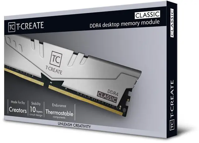 Alt view image 4 of 4 - Team T-Create Classic 10 LAYERS 32GB (2 x 16GB) 288-Pin DDR4 SDRAM DDR4 3200 (PC4 25600) Desktop Memory Model TTCCD432G3200HC22DC01
