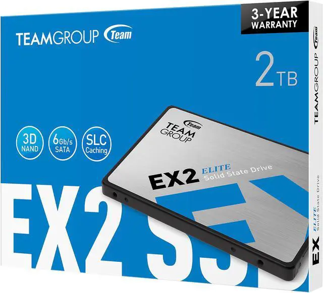 Alt view image 4 of 4 - Team Group EX2 2.5" 2TB SATA III 3D NAND Internal Solid State Drive (SSD) T253E2002T0C101