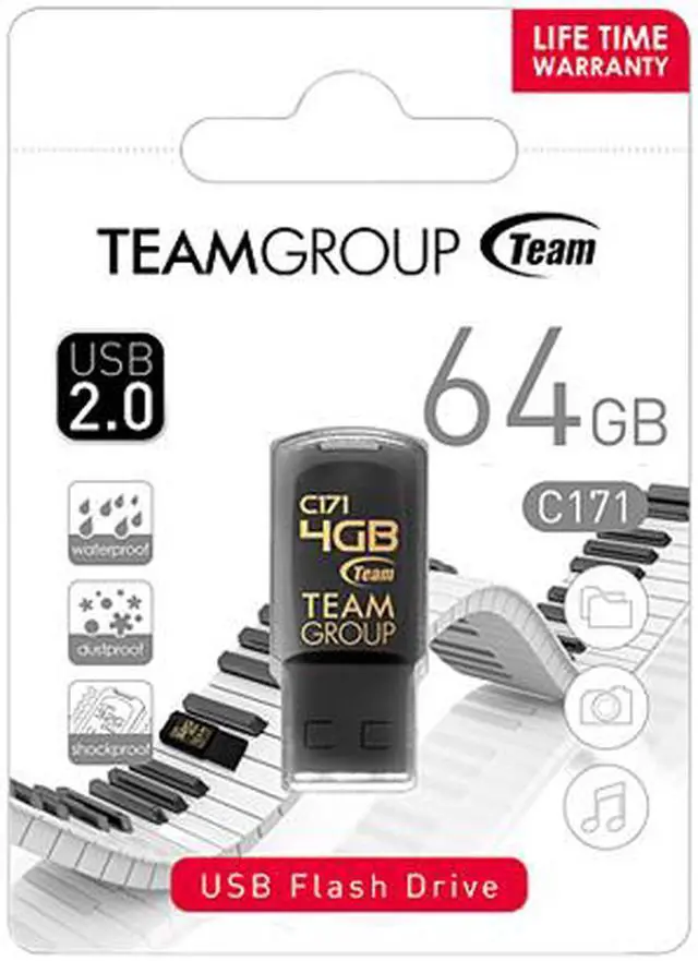 Alt view image 2 of 2 - Team C171 64GB USB 2.0 Flash Drive TC17164GB01