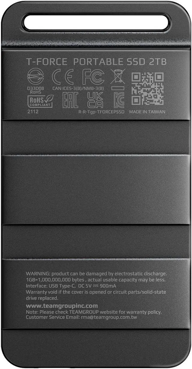 Alt view image 4 of 7 - Team Group T-FORCE M200 2TB Portable SSD USB3.2 Gen 2x2 Type-C, Read/Write 2000MB/s Compatible with PS5 & Xbox & Chrome OS (T8FED9002T0C102)
