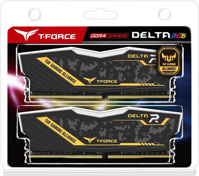 Alt view image 4 of 4 - Team T-Force Delta TUF Gaming Alliance RGB 16GB (2 x 8GB) 288-Pin PC RAM DDR4 3200 (PC4 25600) Desktop Memory Model TF9D416G3200HC16FDC01
