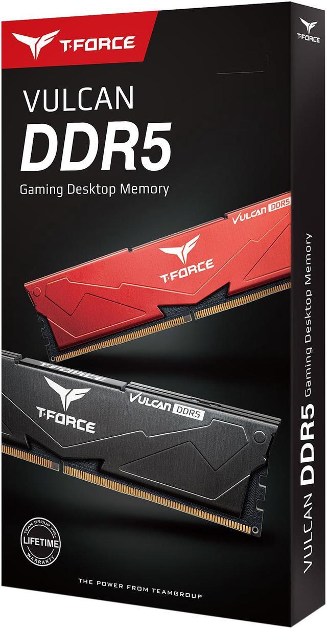 Alt view image 4 of 4 - Team T-Force Vulcan 32GB (2 x 16GB) 288-Pin PC RAM DDR5 5600 (PC5 44800) Desktop Memory Model FLRD532G5600HC36BDC01