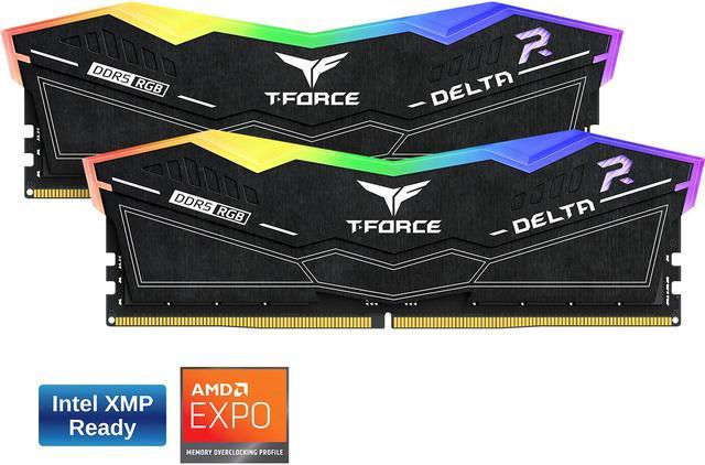 Team T-Force Delta RGB 32GB (2 x 16GB) 288-Pin PC RAM DDR5 6000 (PC5 48000)  Desktop Memory Model FF3D532G6000HC30DC01