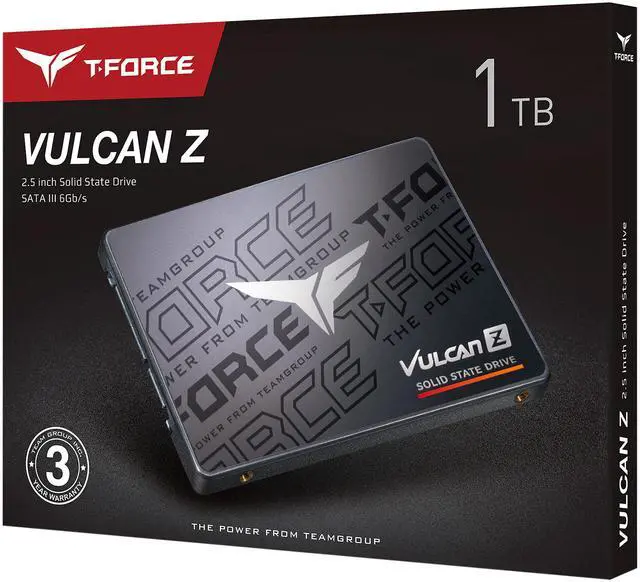 Alt view image 5 of 5 - Team Group T-FORCE VULCAN Z 2.5" 1TB SATA III 3D NAND Internal Solid State Drive (SSD) T253TZ001T0C101