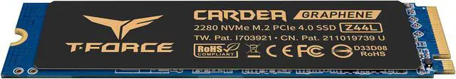Alt view image 2 of 5 - Team Group T-FORCE CARDEA Z44L M.2 2280 250GB PCIe Gen4 x4, NVMe 1.4 Internal Solid State Drive (SSD) TM8FPL250G0C127