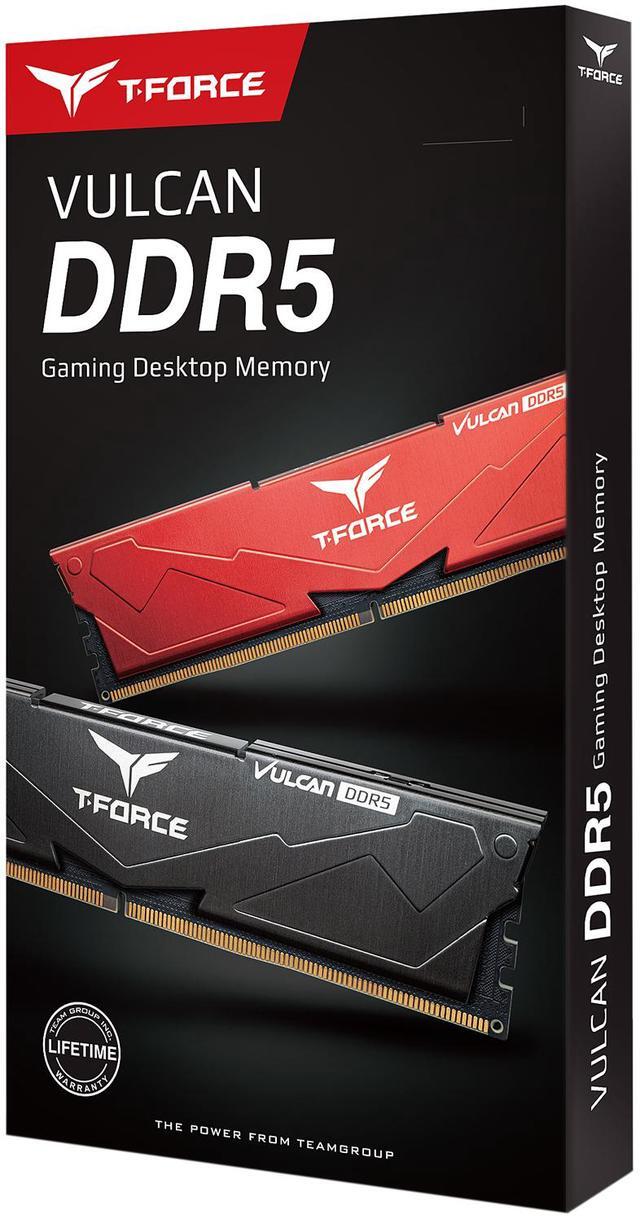 Alt view image 5 of 5 - Team T-Force Vulcan 32GB (2 x 16GB) 288-Pin PC RAM DDR5 5600 (PC5 44800) Desktop Memory Model FLBD532G5600HC32DC01