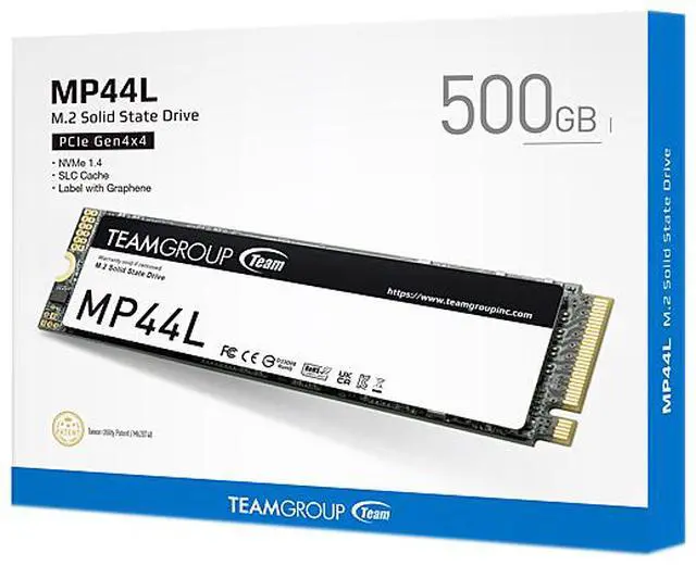 Alt view image 5 of 4 - Team Group MP44L M.2 2280 500GB PCIe 4.0 x4 with NVMe 1.4 Internal Solid State Drive (SSD) TM8FPK500G0C101